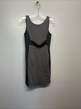 Hype Black and White Check Sheath Mini Dress